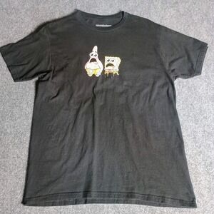 SpongeBob SquarePants Nickelodeon Graphic T Shirt Mens Medium Black Patrick...